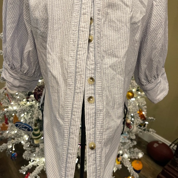 We The Free Blue and White Striped Shirt - Picture 2 of 6